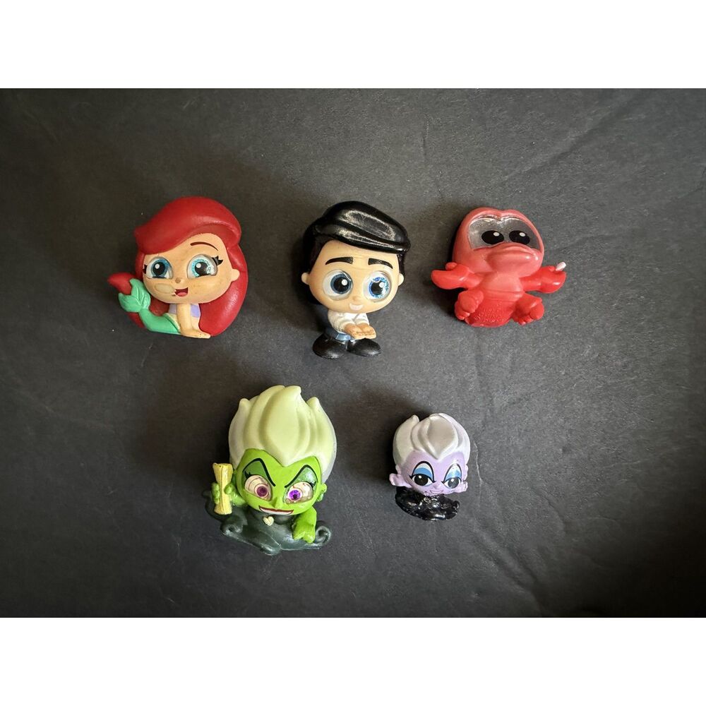 Disney Doorables Little Mermaid Lot, Ariel Eric Sebastian Ursula Mini Figures